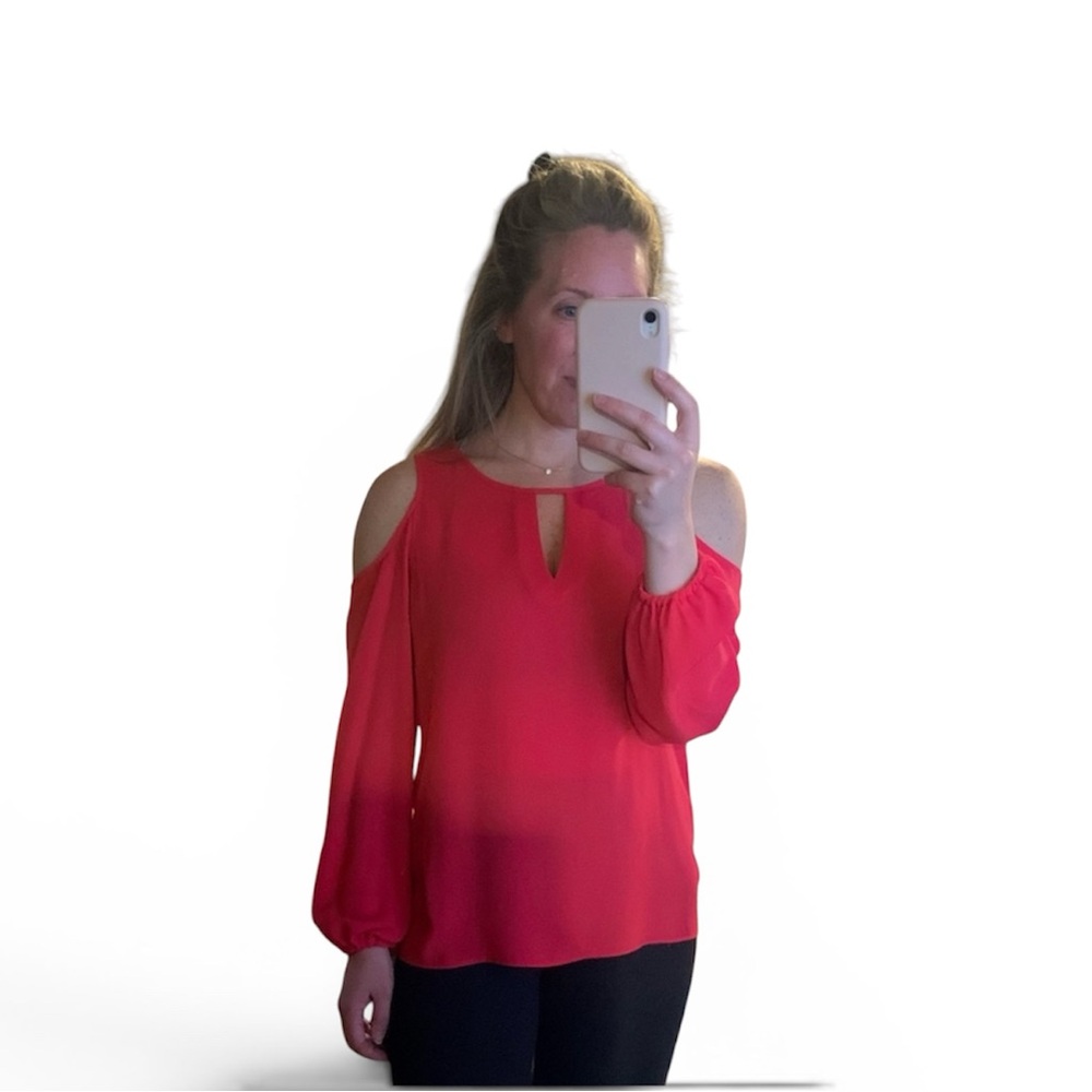 Long Sleeve Cold Shoulder Blouse